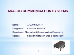 Analog communication system