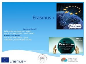 Erasmus Europa na dlanu Ljubica Uki stru spec