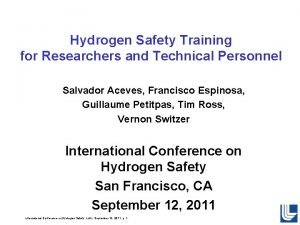 Hydrogen safety training