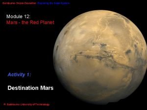 Module 12 Mars the Red Planet Activity 1