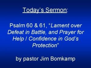 Psalm 61 sermon outline