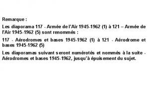 Remarque Les diaporama 117 Arme de lAir 1945