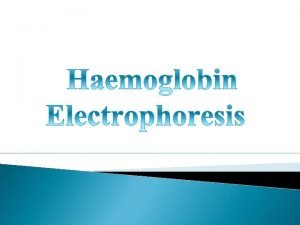 Types of hemoglobin