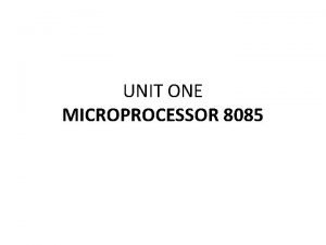 Intel 8085 microprocessor