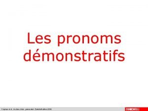 Pronom démonstratif