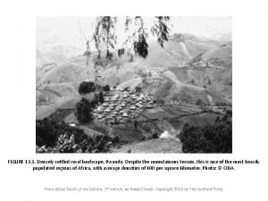 FIGURE 13 1 Densely settled rural landscape Rwanda