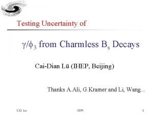 Testing Uncertainty of 3 from Charmless Bs Decays