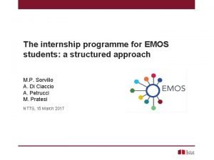 The internship programme for EMOS students a structured