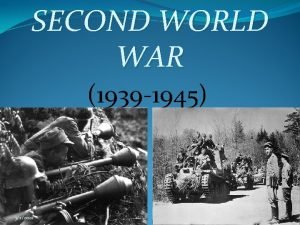 SECOND WORLD WAR 1939 1945 322021 322021 322021