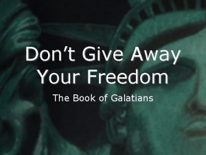 Dont give away