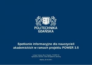 Spotkanie informacyjne dla nauczycieli akademickich w ramach projektu