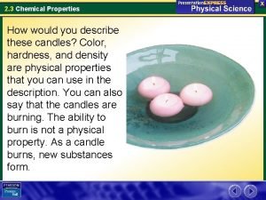 Chemical properties of candle