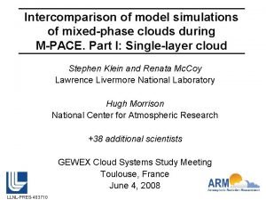 Intercomparison of model simulations of mixedphase clouds during