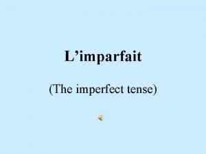 How to form the imparfait