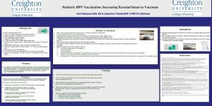 Pediatric HPV Vaccination Increasing Parental Intent to Vaccinate