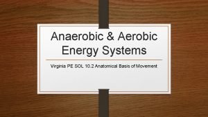 Anaerobic Aerobic Energy Systems Virginia PE SOL 10