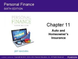 Personal Finance SIXTH EDITION Chapter 11 Auto and