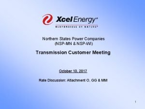 Northern States Power Companies NSPMN NSPWI Transmission Customer