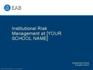 Institutional risk definition