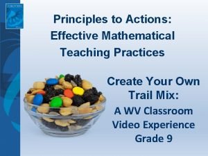 Principles to Actions Effective Mathematical Teaching Practices Create