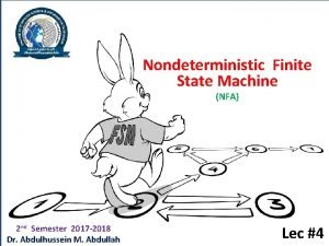 Nondeterministic Finite State Machine NFA 2 nd Semester