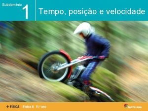 1 Subdomnio Unidade Tempo posio e velocidade Aspetos