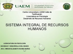 Centro Universitario UAEM Valle de Teotihuacn Licenciatura en