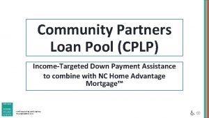 Community partners loan pool