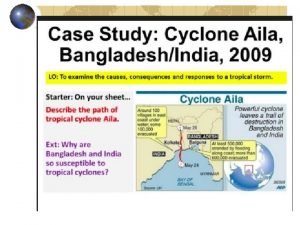 Describe the distribution if tropical storms