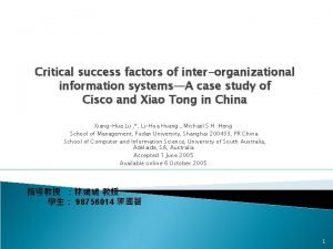 Critical success factors of interorganizational information systemsA case