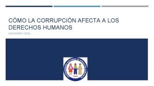 CMO LA CORRUPCIN AFECTA A LOS DERECHOS HUMANOS