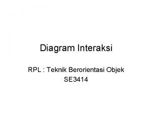 Diagram Interaksi RPL Teknik Berorientasi Objek SE 3414