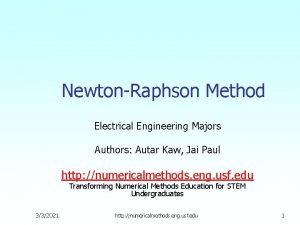 Newton raphson method electrical engineering