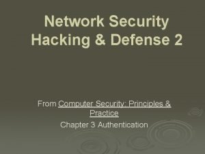 Network Security Hacking Defense 2 From Computer Security