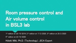 Room pressure control