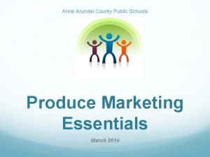 Anne Arundel County Public Schools Produce Marketing Essentials