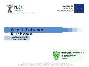 Gry i Zabawy Ruchowe mgr Stanisaw Kubik mgr