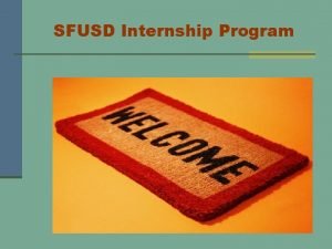 Sfusd internship