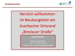 KarlsbadAuerbach Herzlich willkommen im Neubaugebiet am Auerbacher Ortsrand