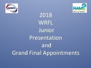 Wrfl umpire appointments