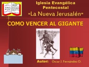 Iglesia Evanglica Pentecostal La Nueva Jerusaln COMO VENCER