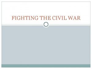 Civil war union strategy