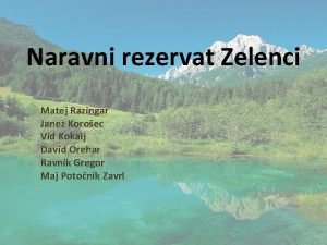 Naravni rezervat zelenci