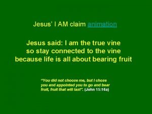 The i am of jesus