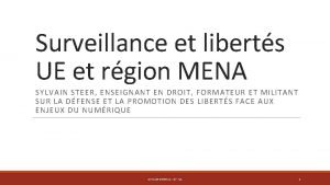 Surveillance et liberts UE et rgion MENA SYLVAIN