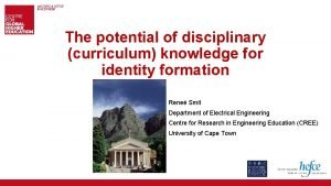 The potential of disciplinary curriculum knowledge for identity