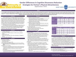 Gender Differences in Cognitive Dissonance Reduction Strategies for