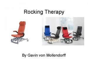 Rocking chair therapy for dementia patients