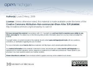 Authors Louis DAlecy 2009 License Unless otherwise noted