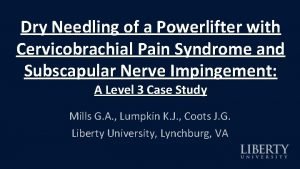 Dry Needling of a Powerlifter with Cervicobrachial Pain